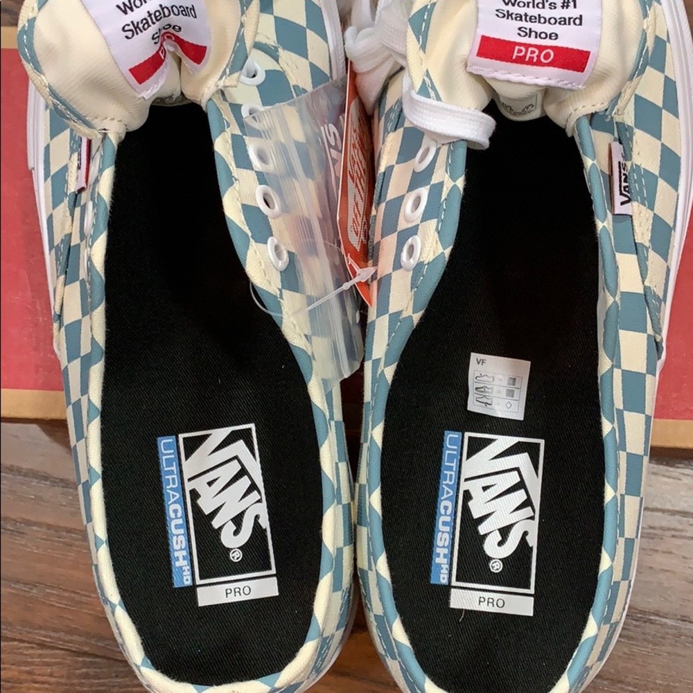 VANS AUTHENTIC PRO CHECKERBOARD SMOKE BLUE MEN’S - Picture 11 of 15